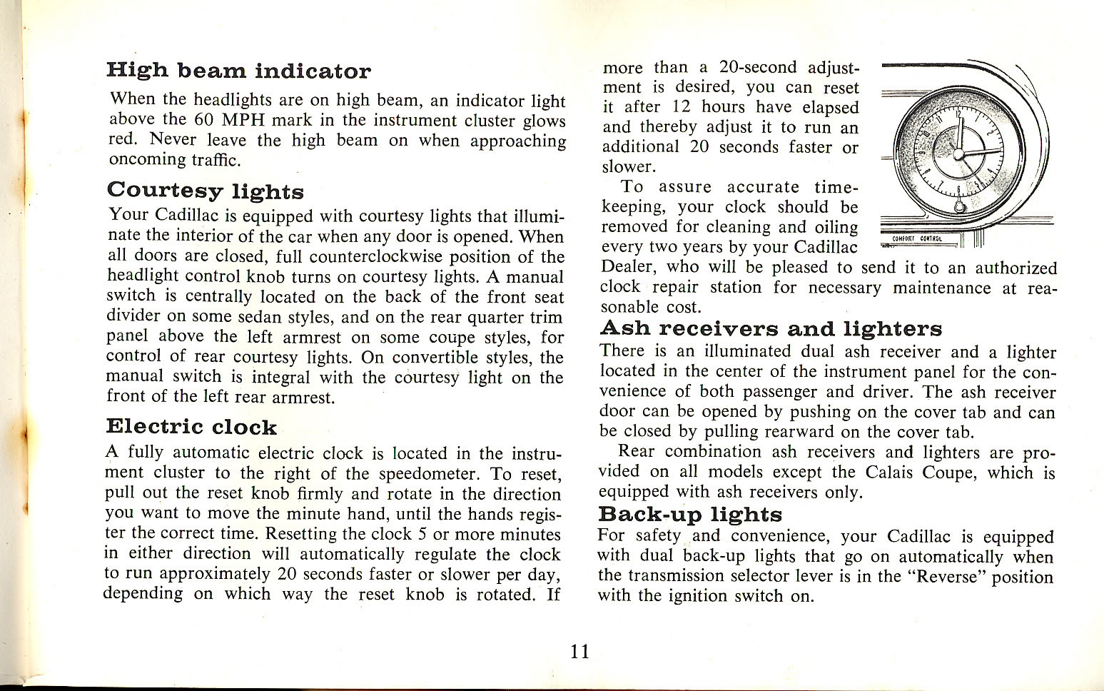 1965 Cadillac Owners Manual Page 34